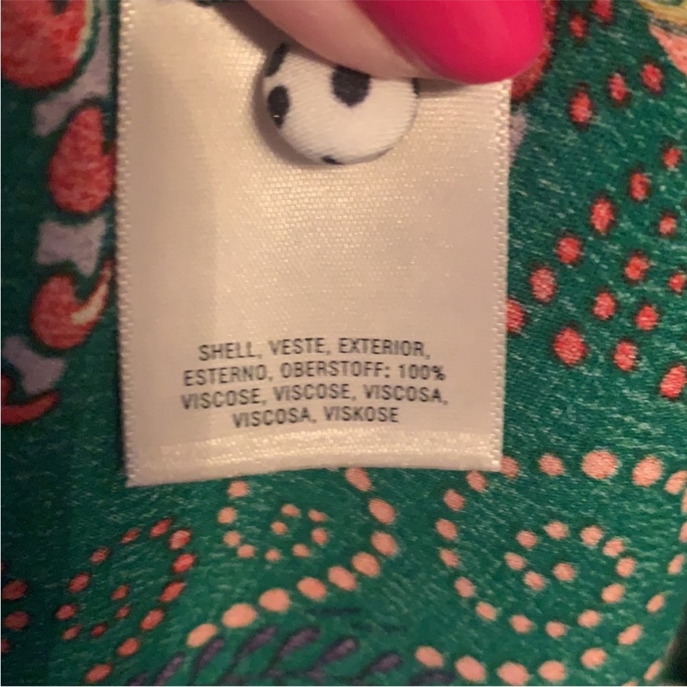 Maeve Vibrant Green Paisley Long Sleeve Dress - Picture 6 of 7